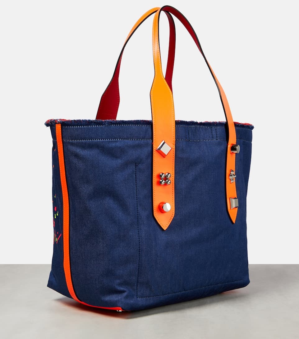 Frangibus Medium printed denim tote bag - 4