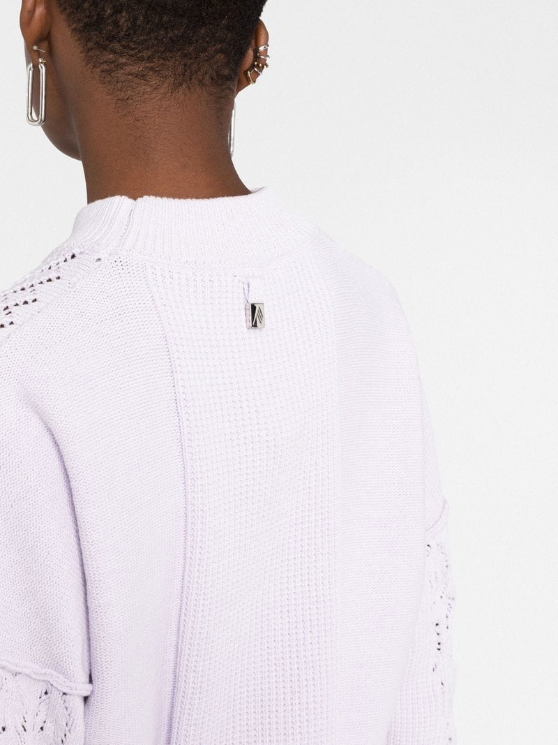 open-knit crew-neck jumper 3
