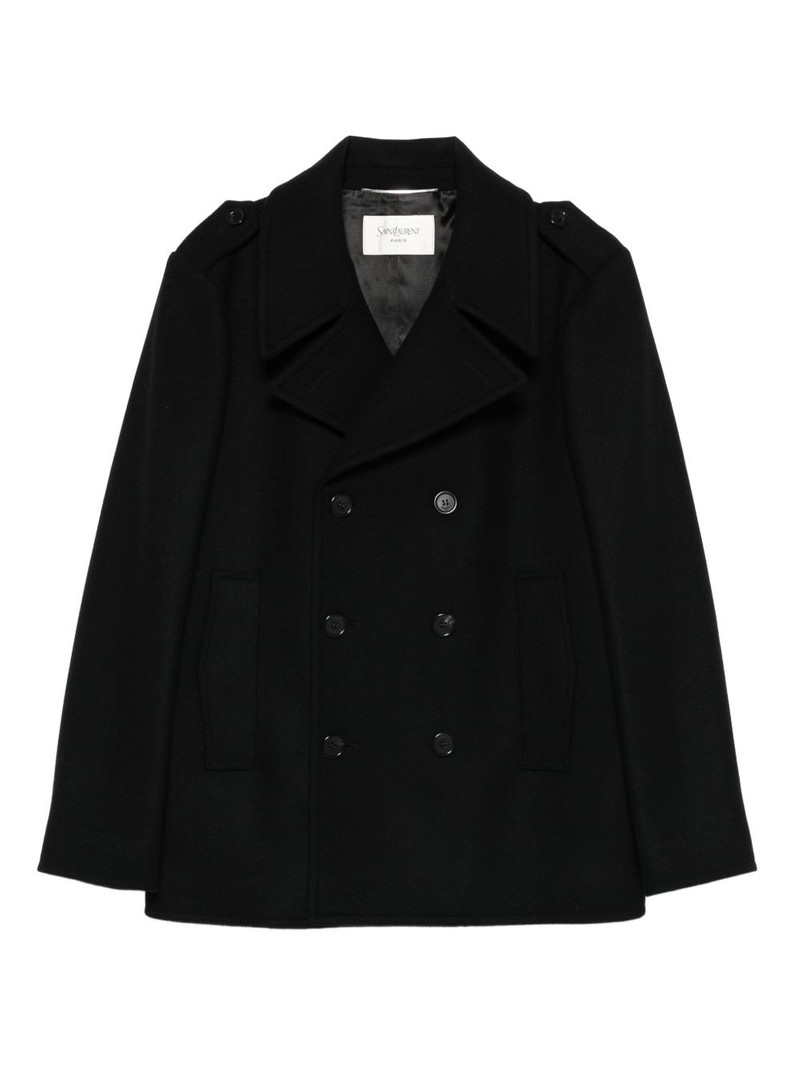 double-breasted cupro coat 1