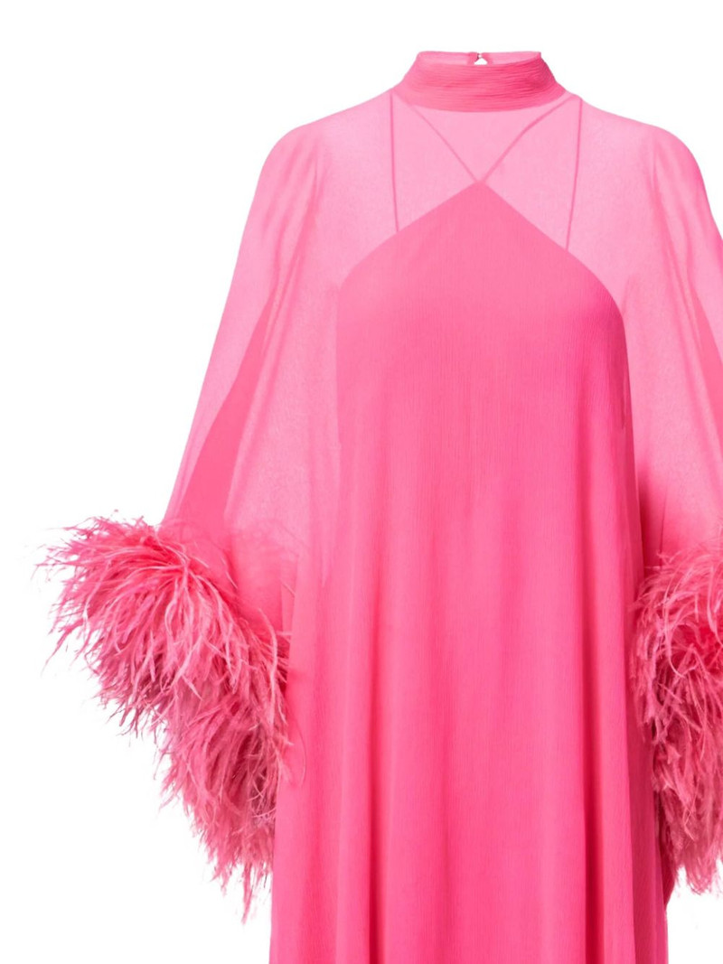feather-trim tunic 3