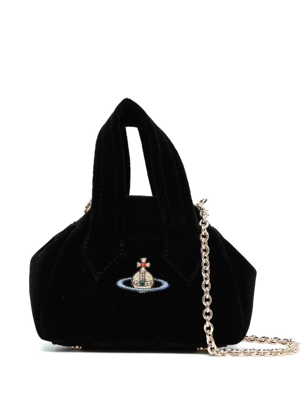 Orb logo velvet mini-bag - 1