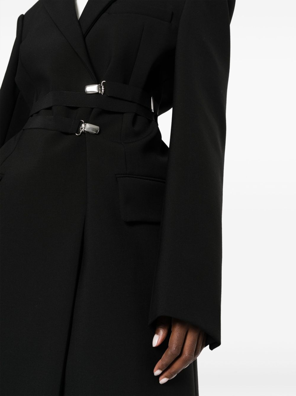 belted-waist tailored blazer - 5