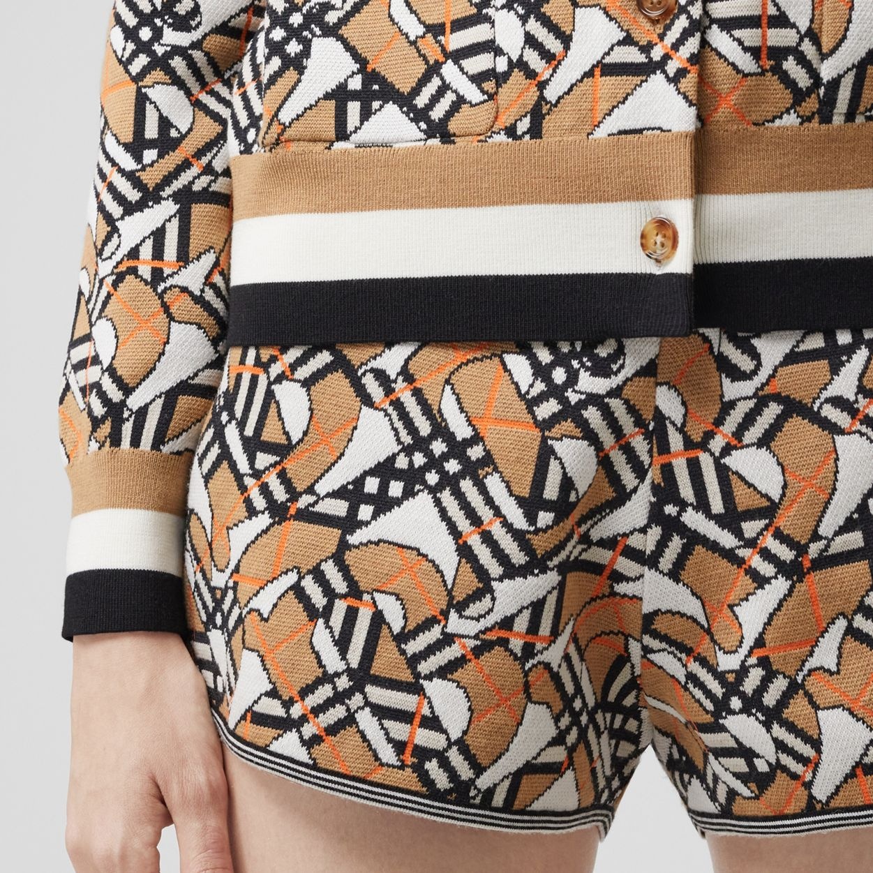 Monogram Wool Blend Jacquard Cardigan - 5