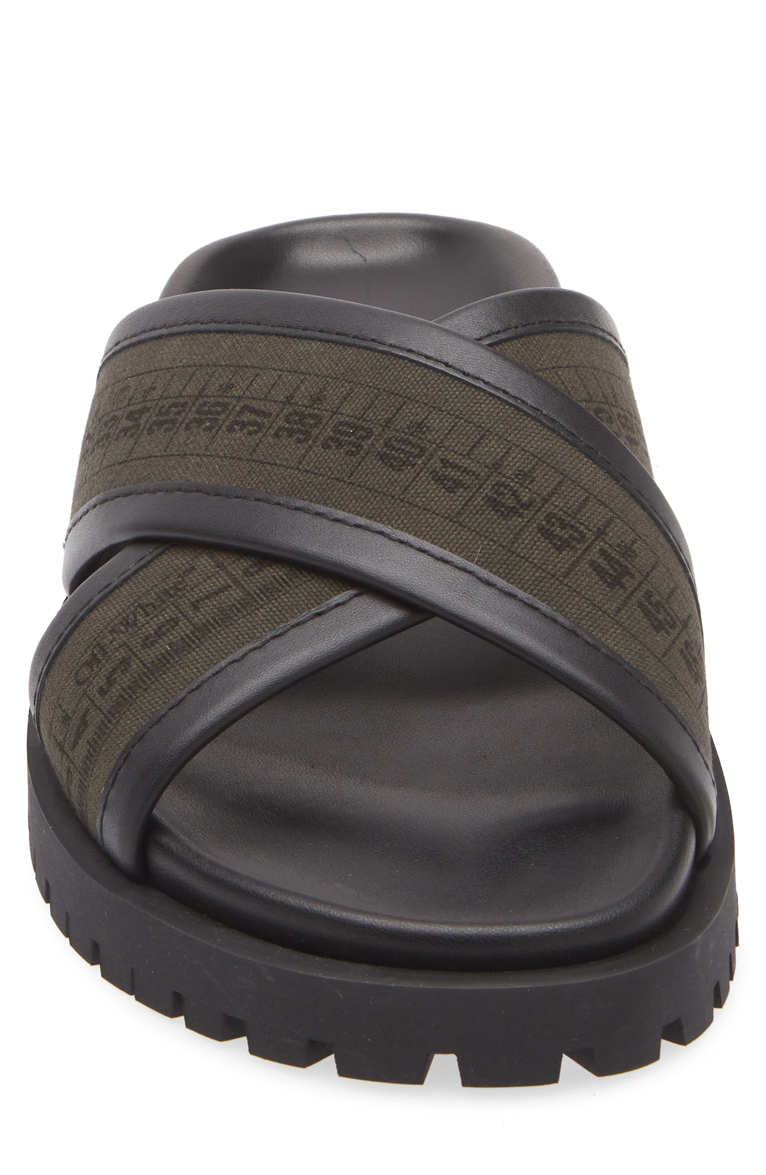Off-White Chicago Crisscross Slide Sandal in Military Green at Nordstrom - 4