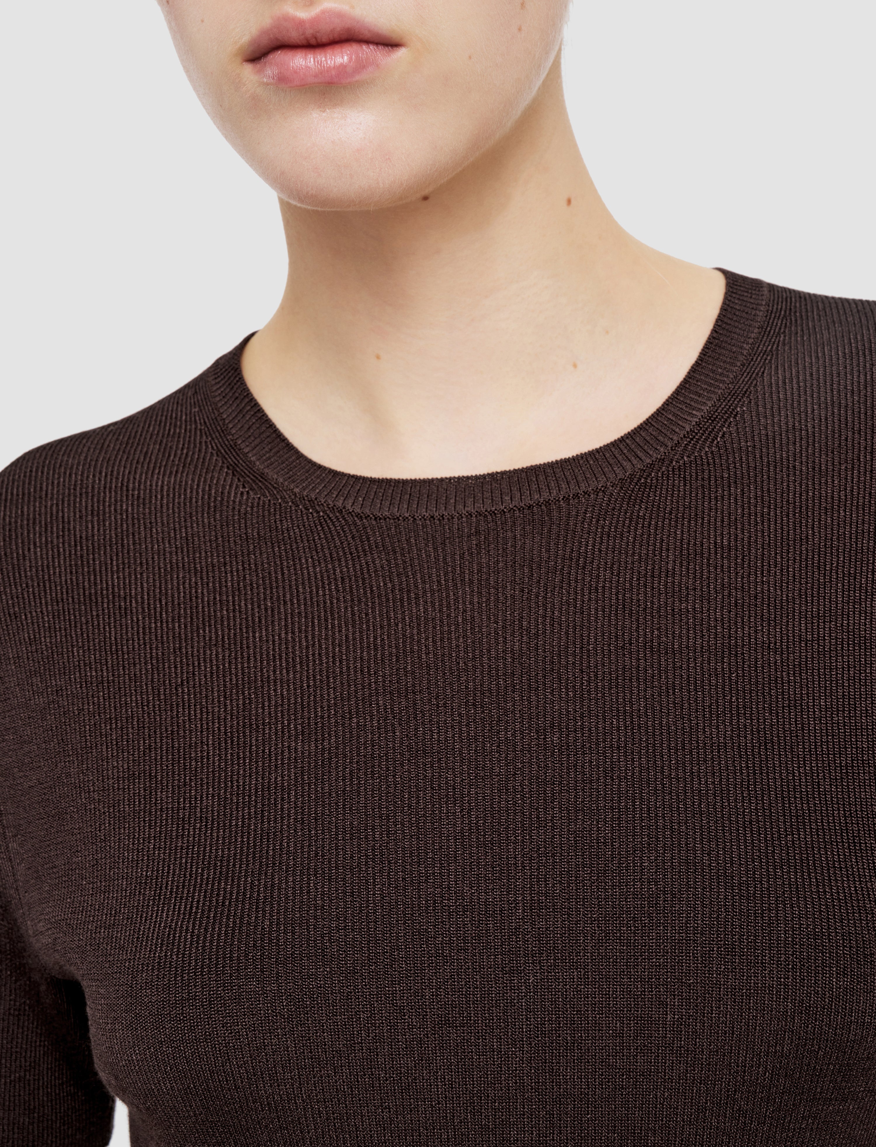 Satin Rib Knit Top - 6