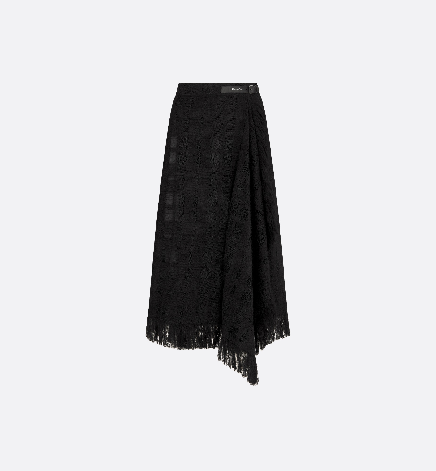 Mid-Length Draped Wrap Skirt - 1