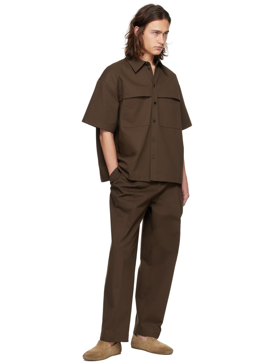 Brown Layered Shirt - 4