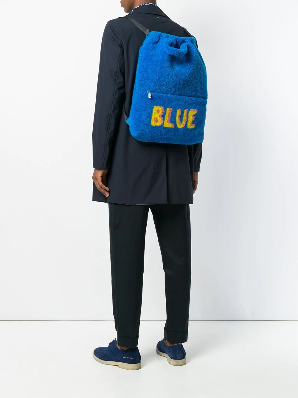 Blue slogan backpack - 2