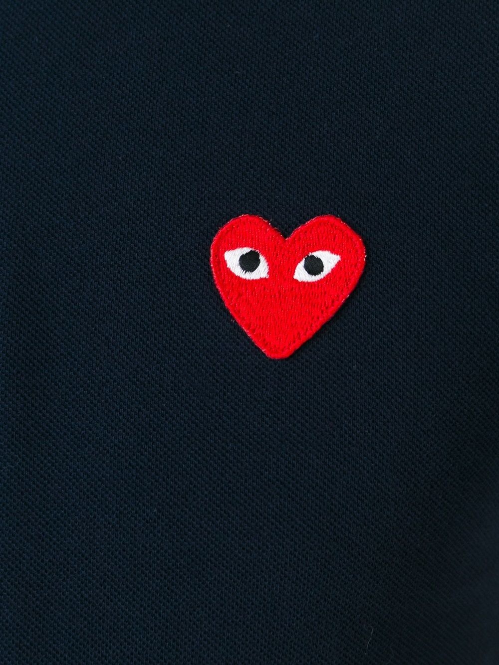 embroidered heart polo shirt - 5