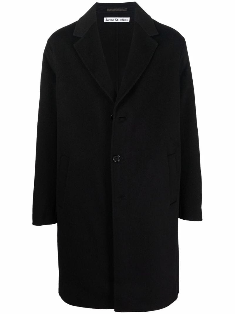 notched-lapels single-breasted coat - 1