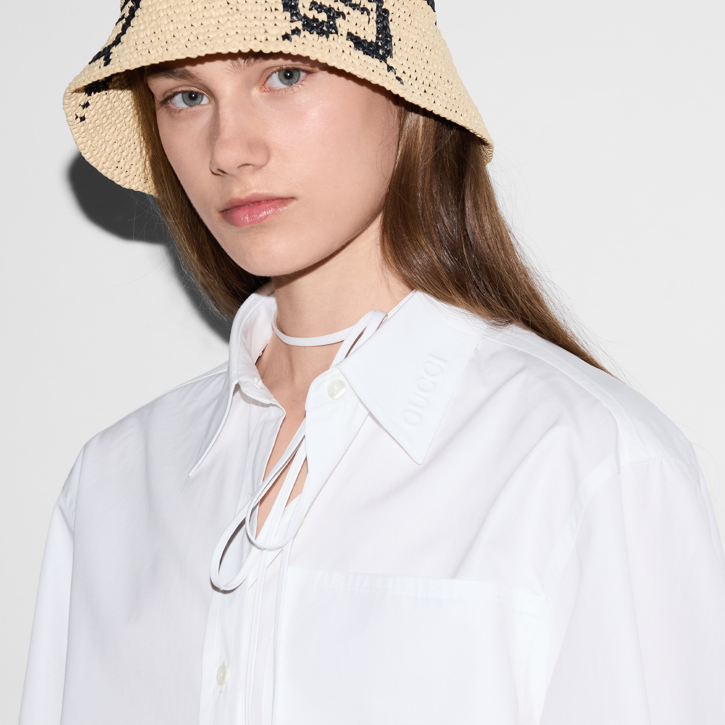 Embossed cotton poplin shirt - 5
