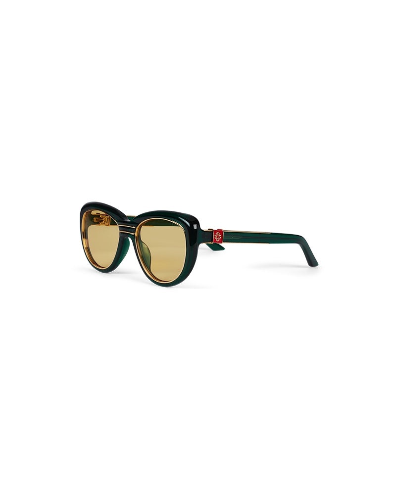 Dark Green & Gold The Wing Sunglasses - 1