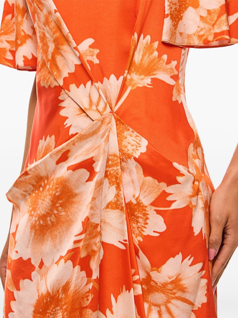 pinched-detailing dress - 4