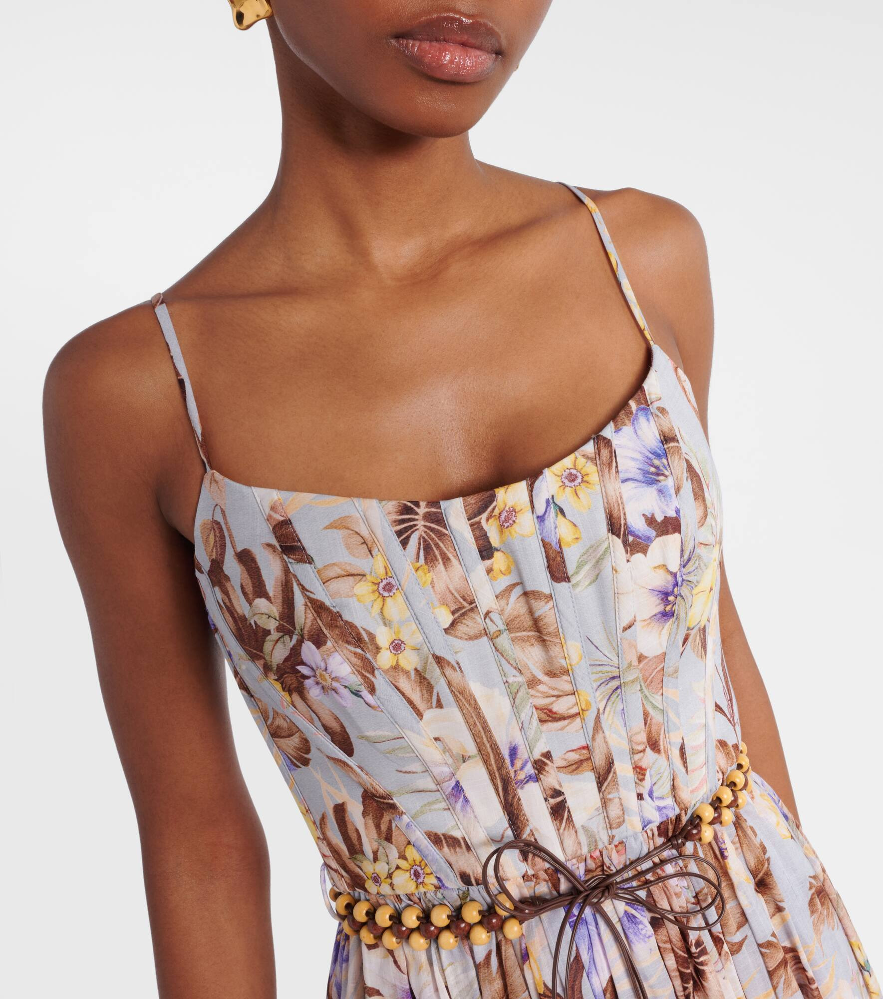 Rhiannon floral cotton bustier dress - 4