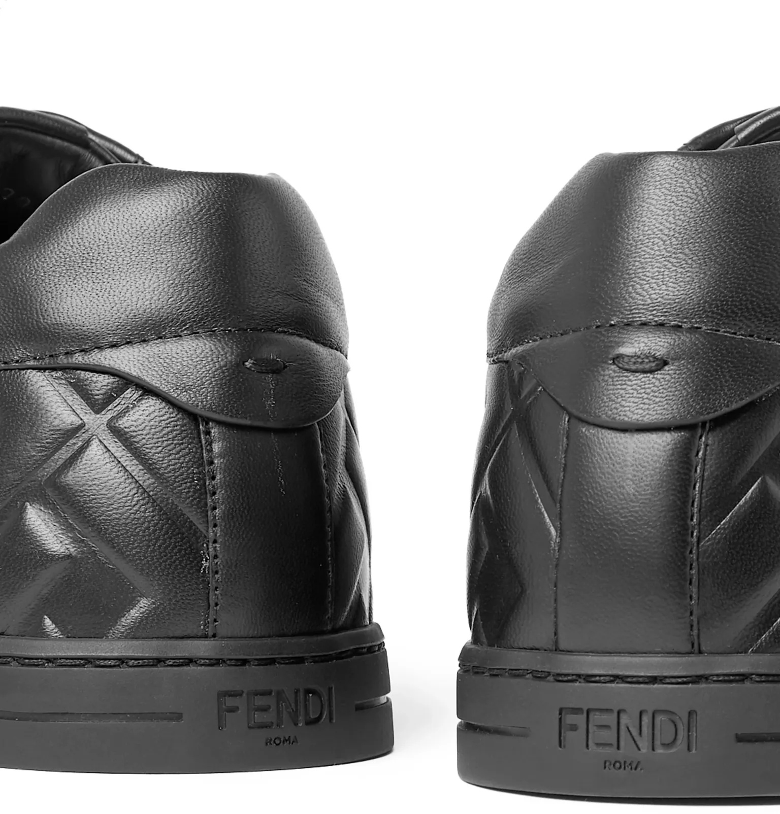 Logo-Embossed Leather Sneakers - 12