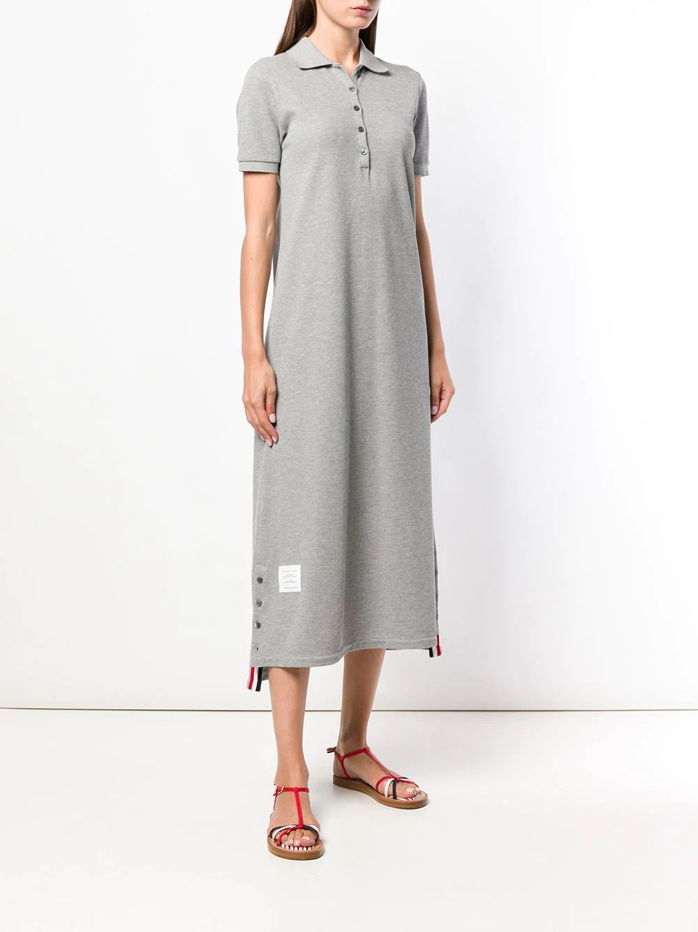 RWB-stripe polo shirt dress - 3
