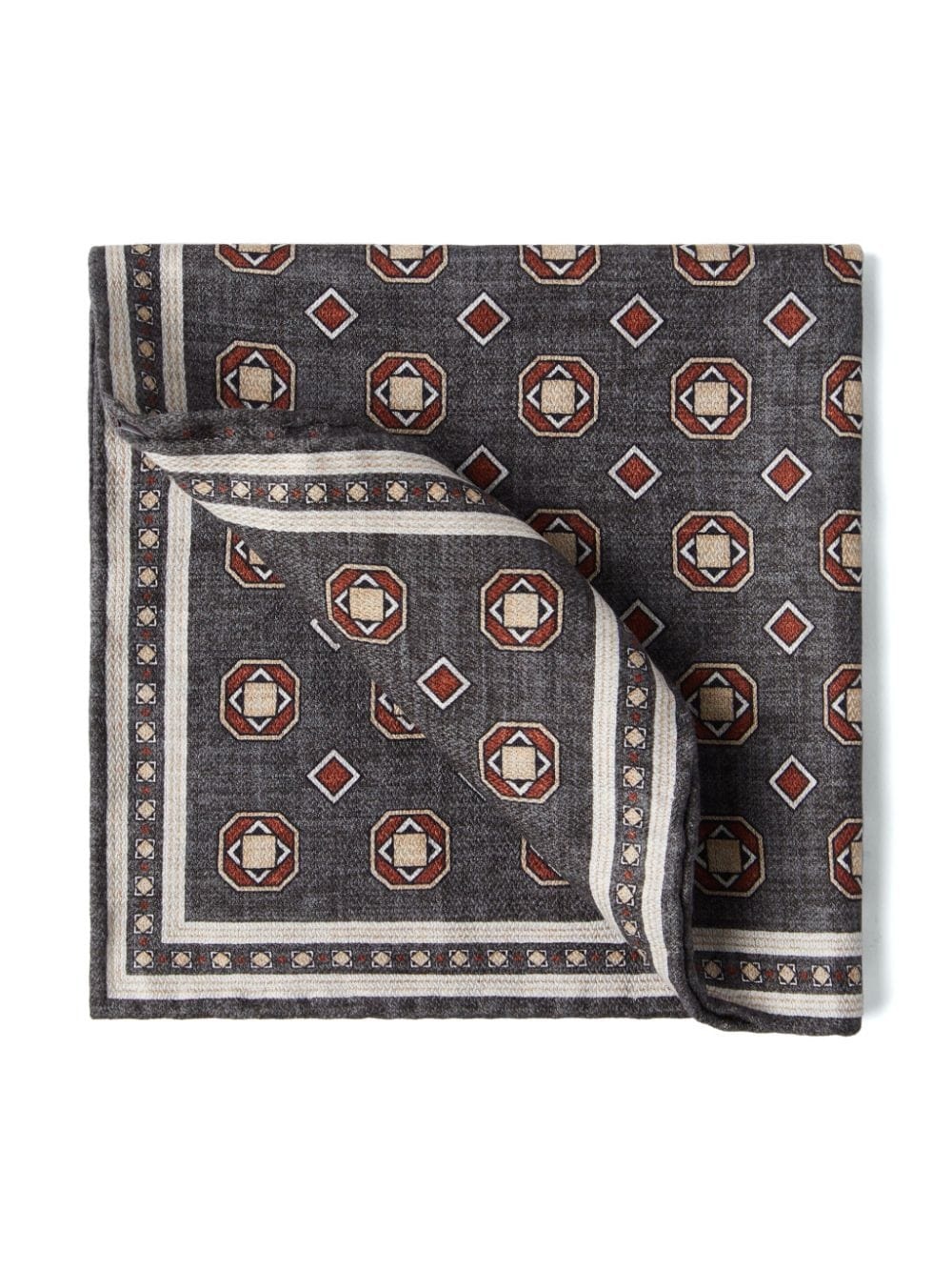 geometric-print silk handkerchief - 3