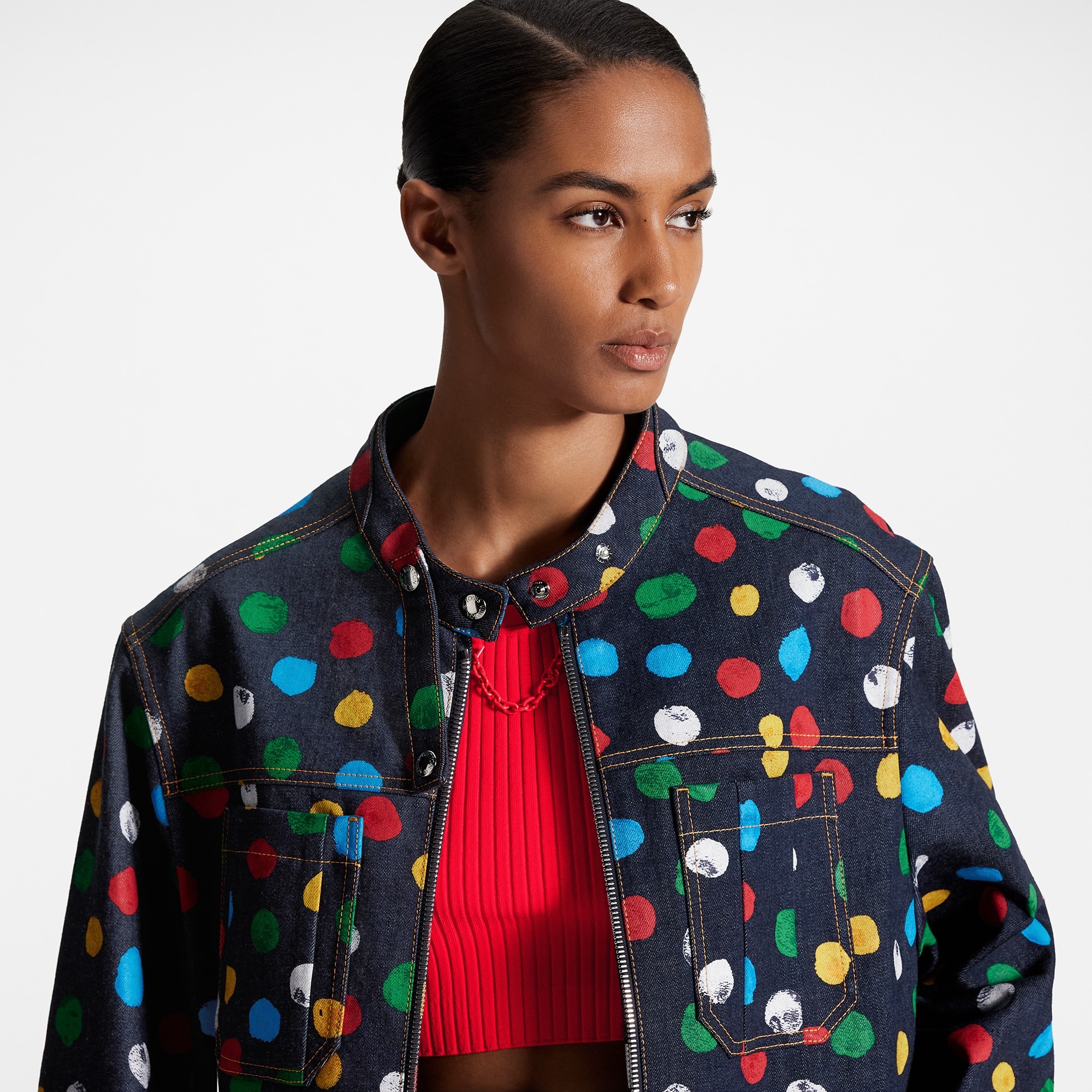 LV x YK Painted Dots Denim Jacket - 4