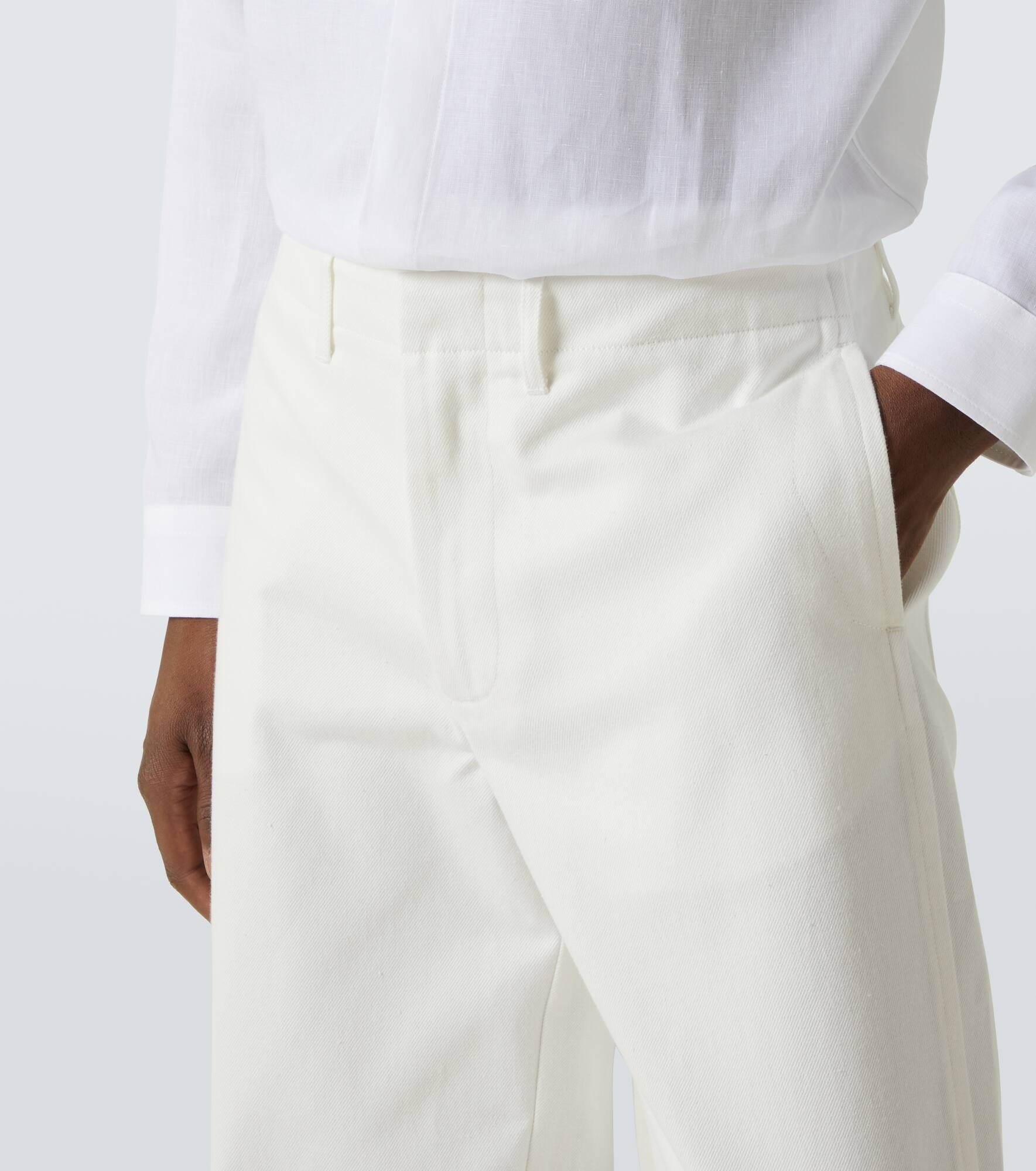 Cotton wide-leg pants - 5