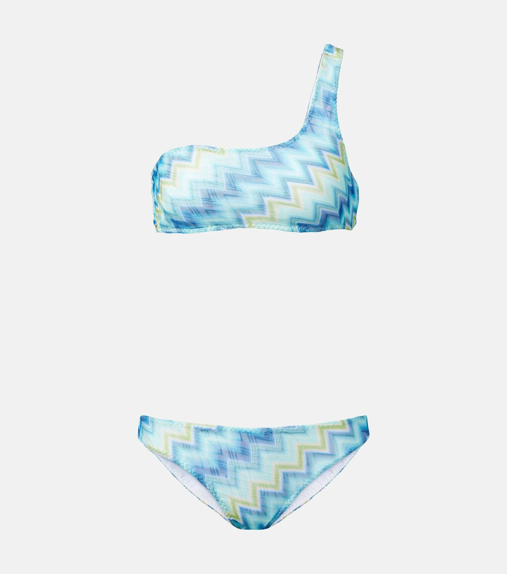 Zigzag one-shoulder bikini - 1