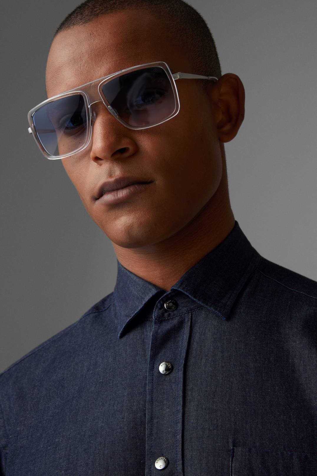 DEAN DENIM SHIRT IN NAVY BLUE - 4