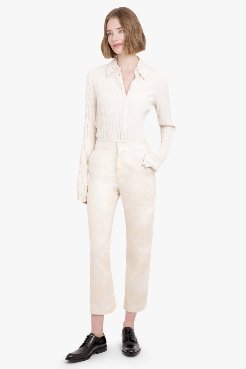 CHEVAL JACQUARD CROPPED PANT | CREAM 2