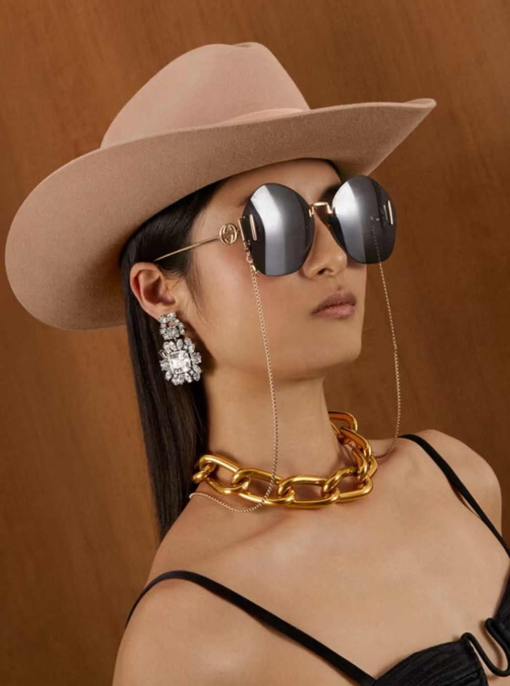 Gucci Women Geometric-Frame Sunglasses In Gold-Tone Metal With Gey Lens Gucci Woman - 5