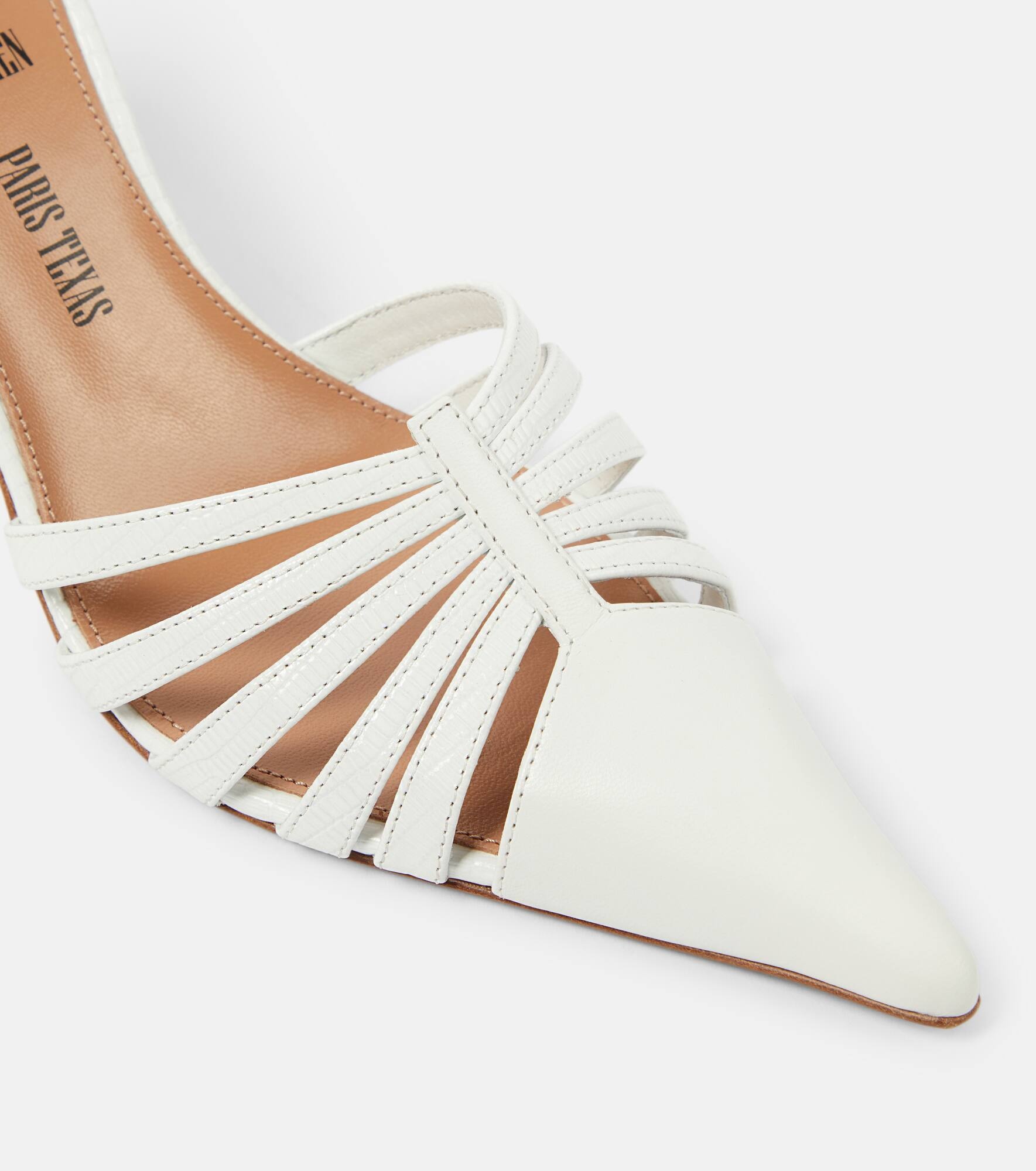Nadia 85 cutout leather mules - 6