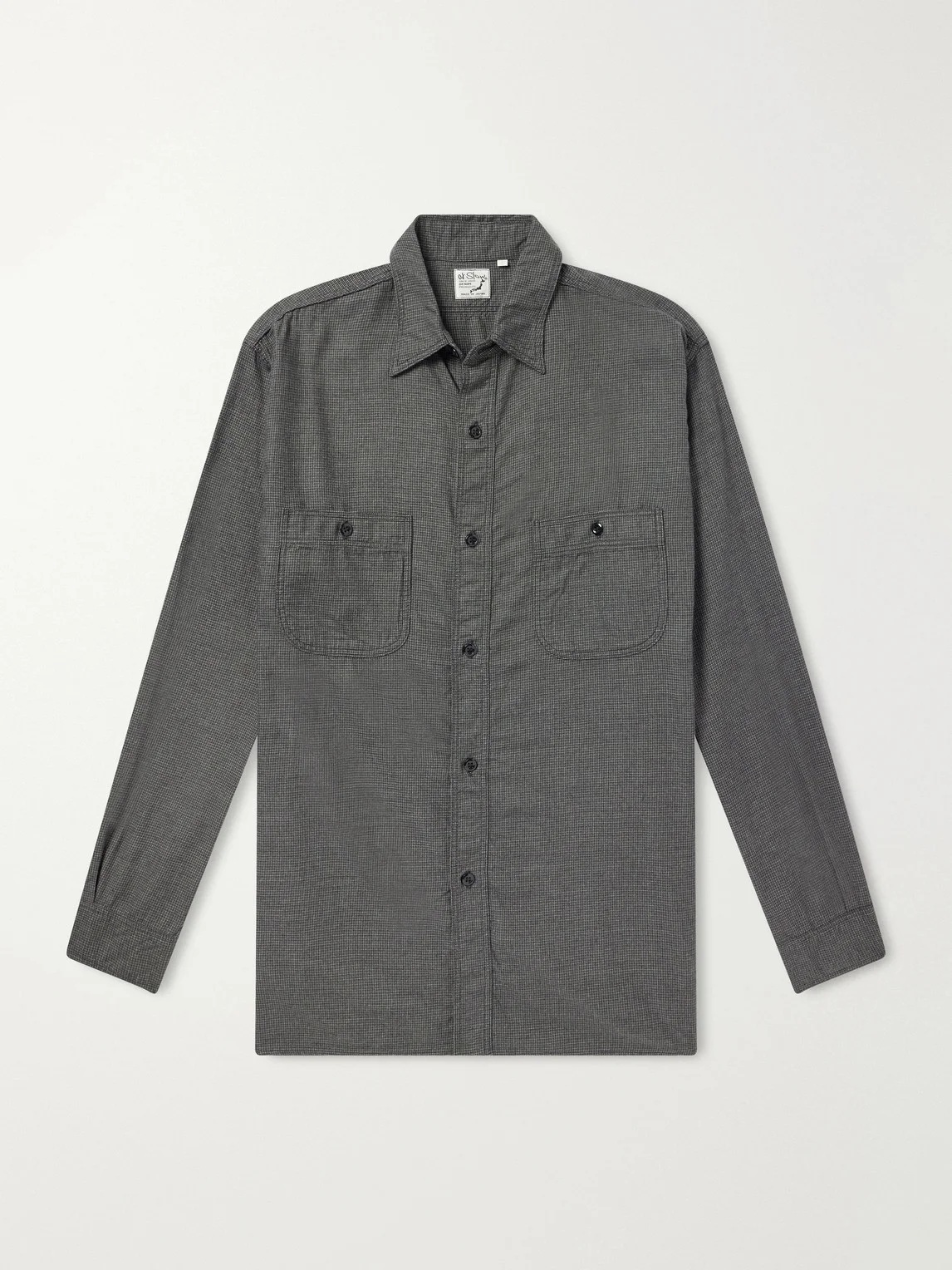 Checked Cotton and TENCEL™ Lyocell-Blend Flannel Shirt - 1