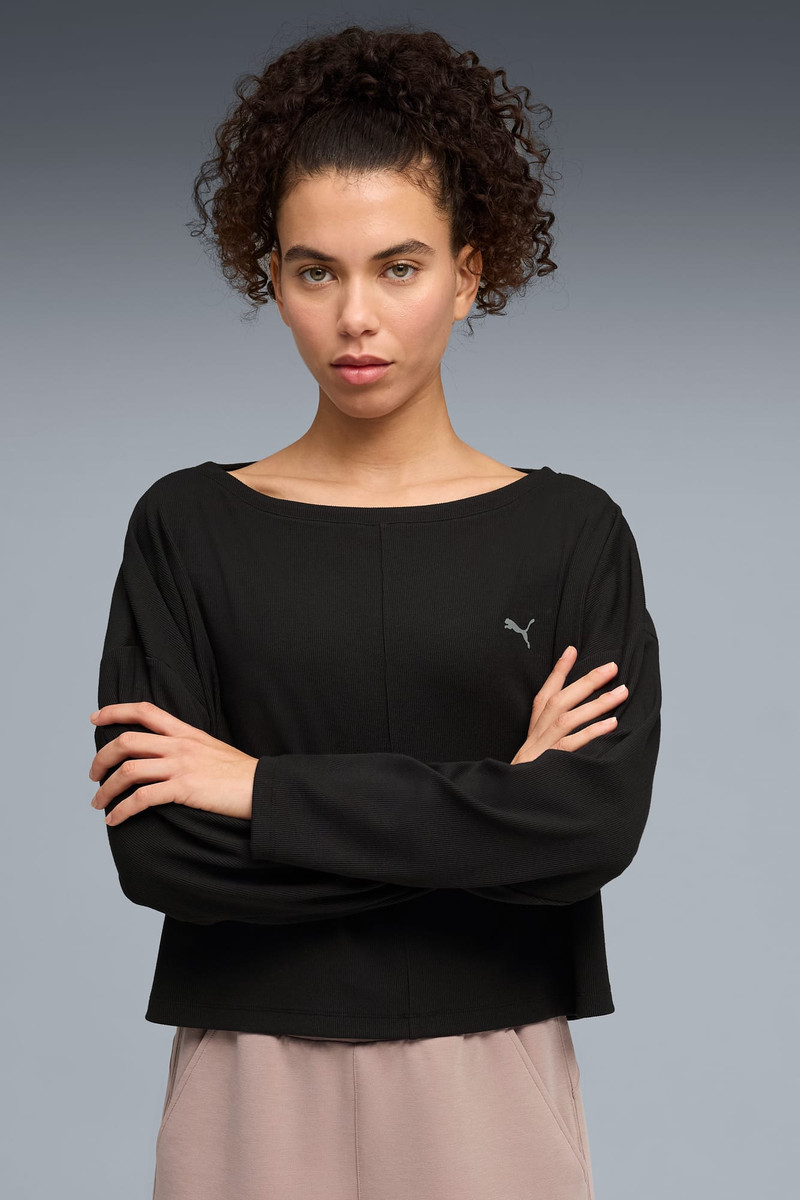 PUMA Cloudspun Ultra Soft Women's Ribbed Cloud Long Sleeve Tee outlook