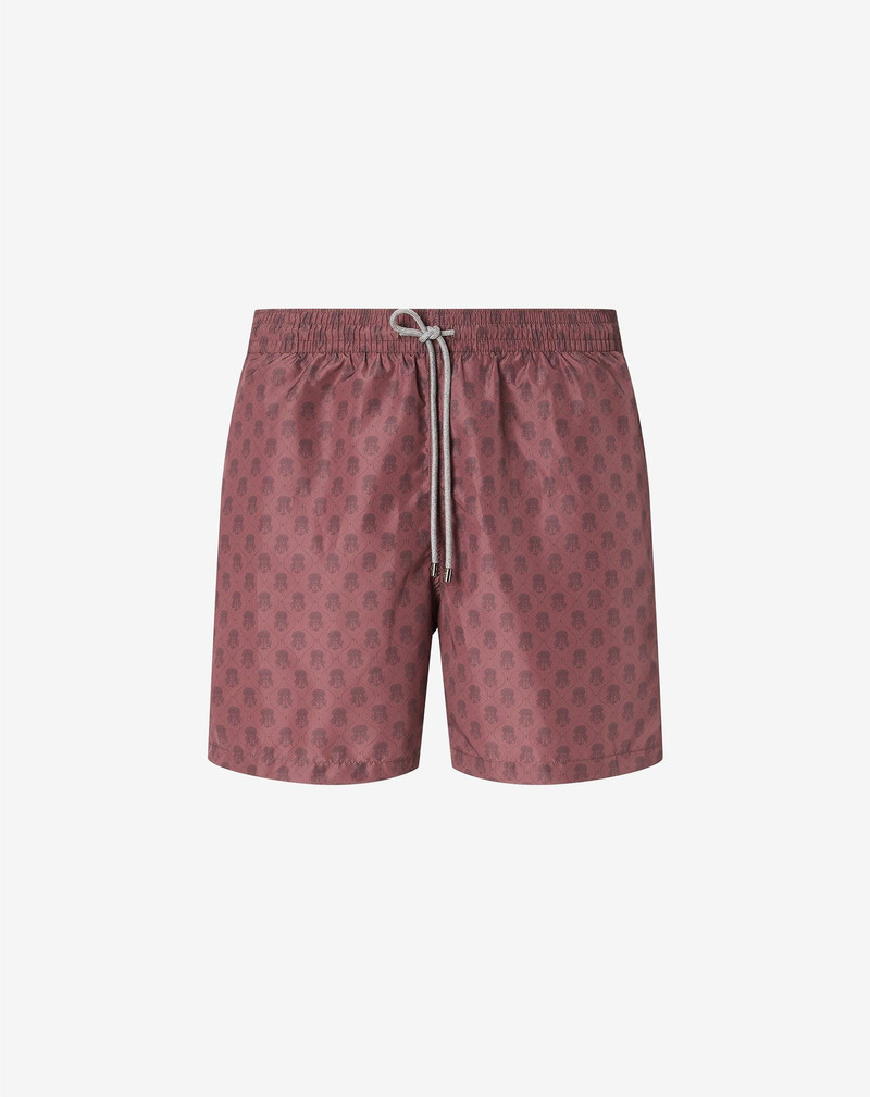 Short burgundy swimming trunks 1