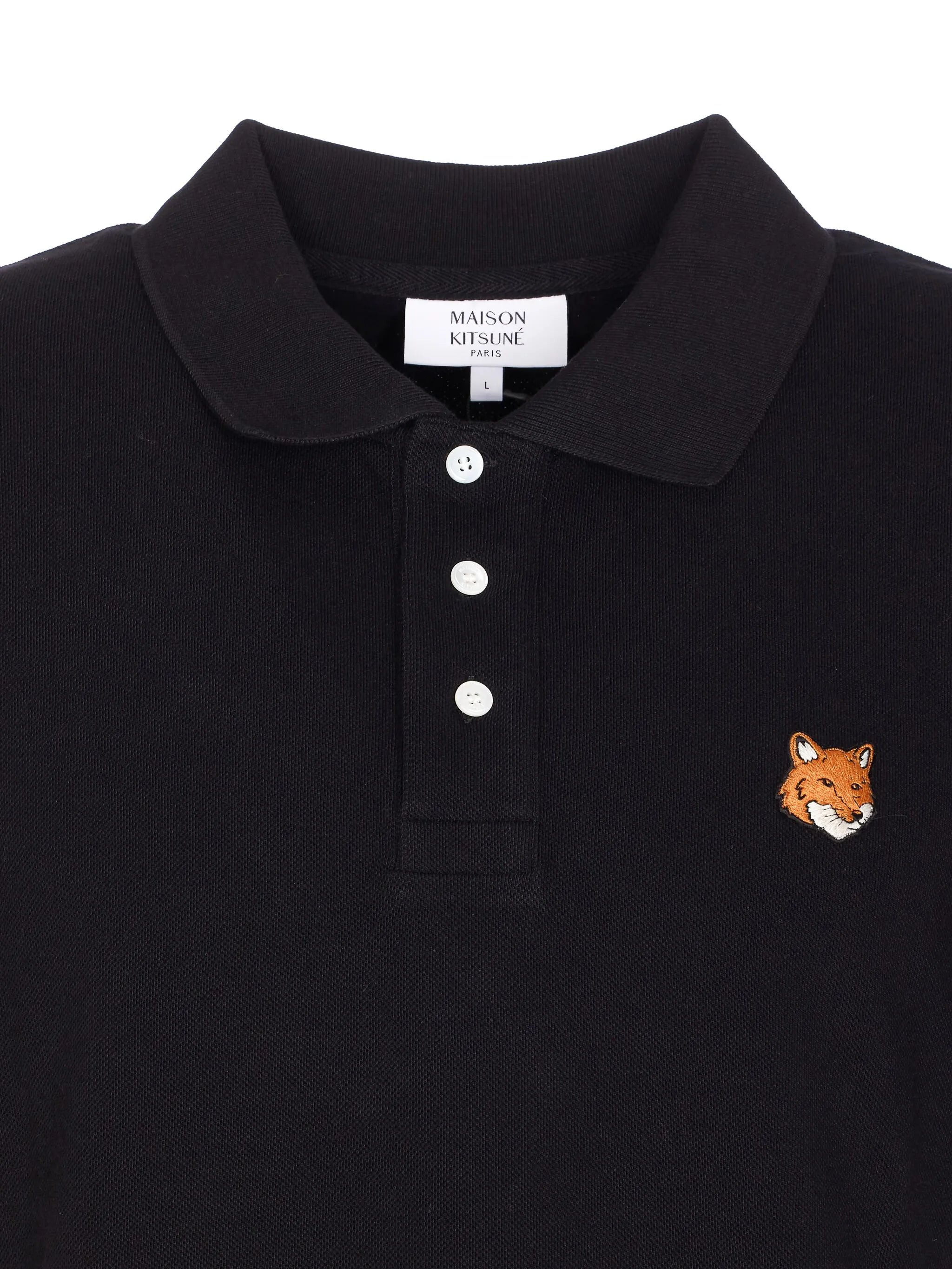 Maison Kitsuné Embroidered Short-sleeve Polo Shirt - 3