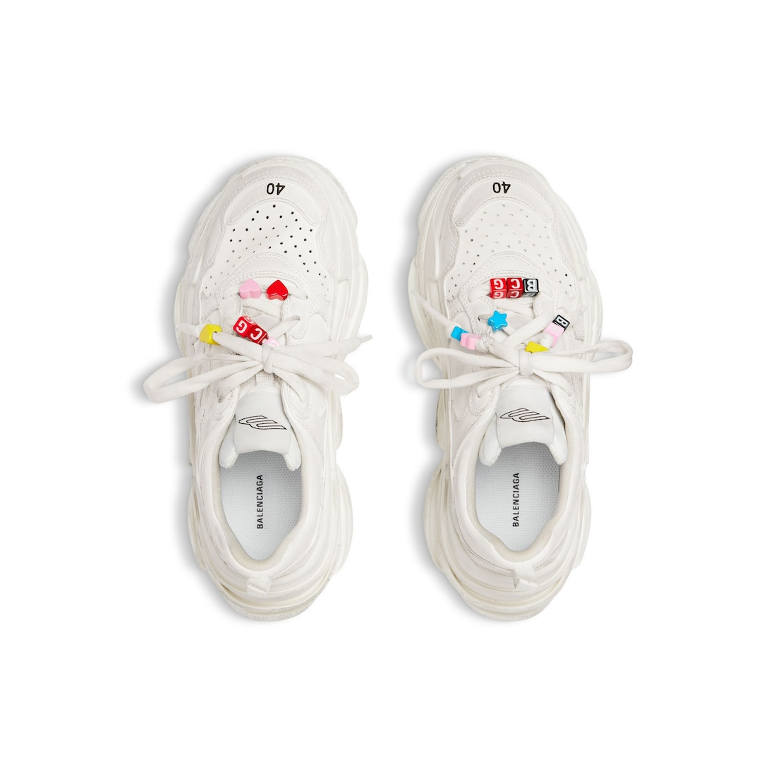 Women's Triple S Sporty Sneaker With Charms in White - 6