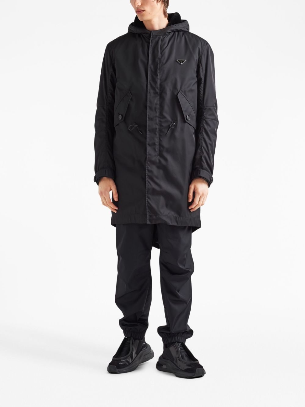 Re-Nylon hooded coat - 2
