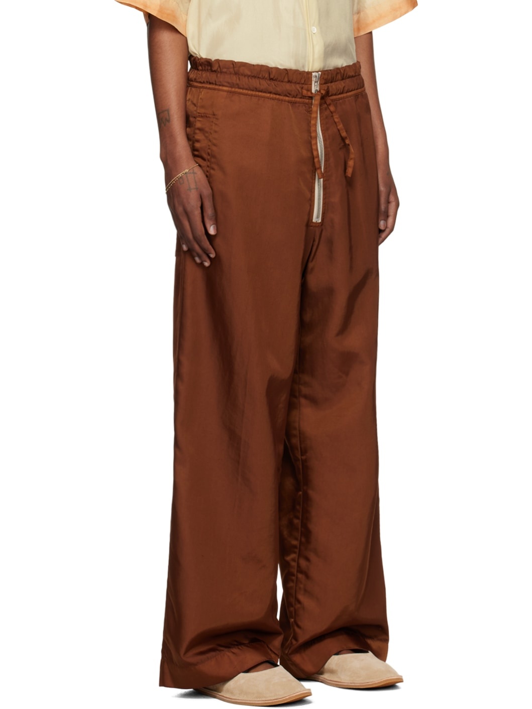 Brown Overdyed Trousers - 2