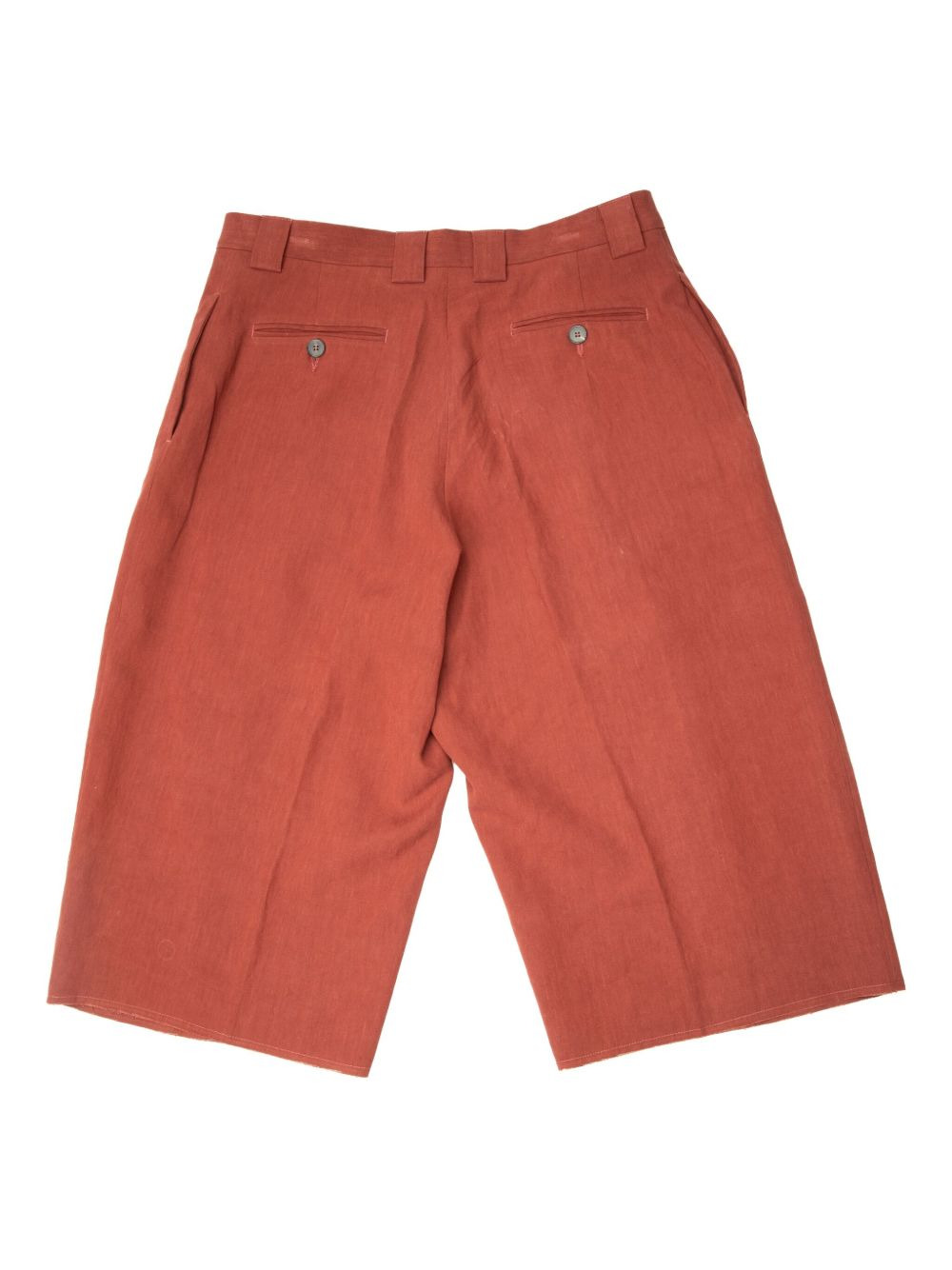 pleated frayed shorts - 2
