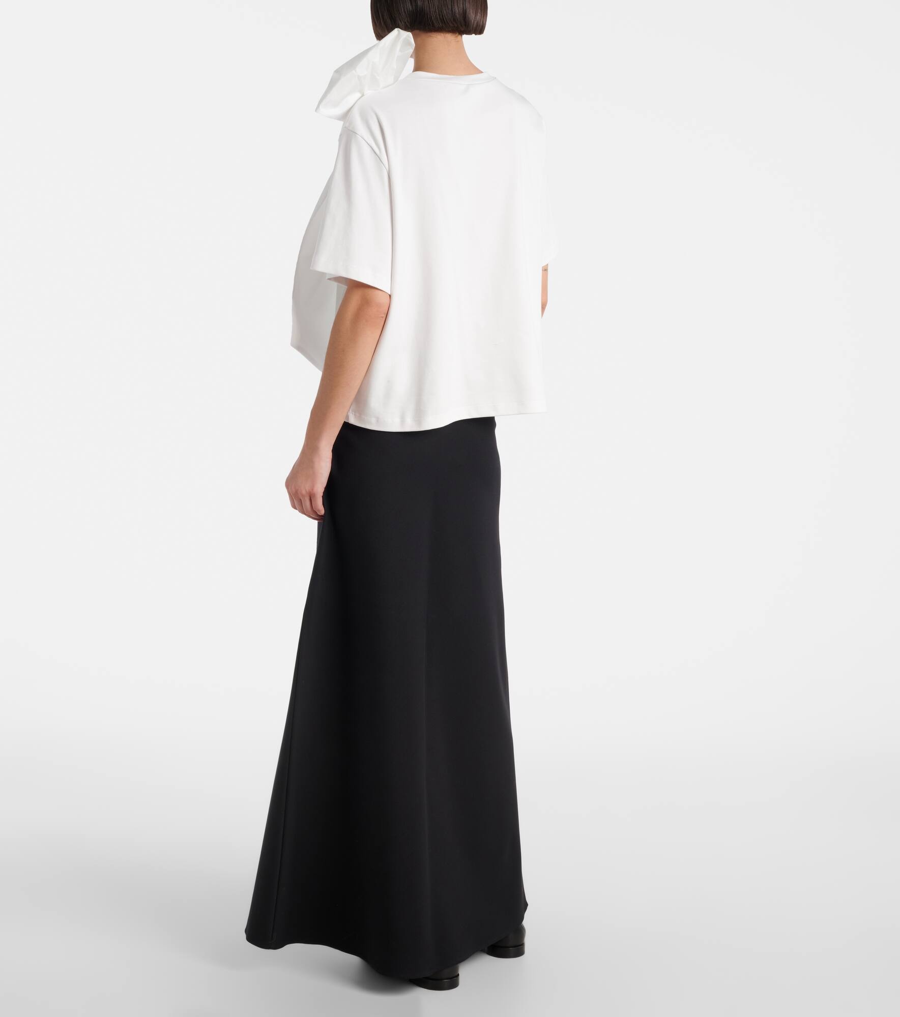 Colle bow-detail cotton jersey T-shirt - 3