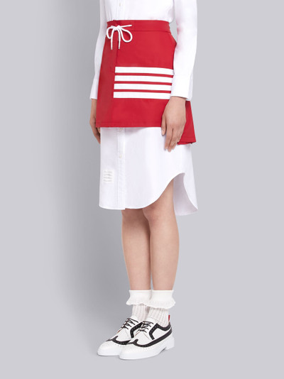 Thom Browne Red Flyweight Tech Pleated 4-Bar Mini Skirt outlook