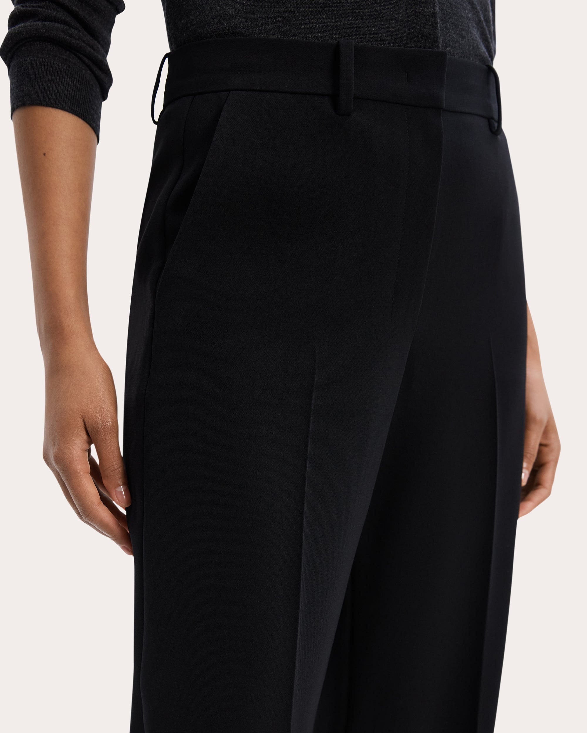 Straight-Leg Crepe Pants - 4