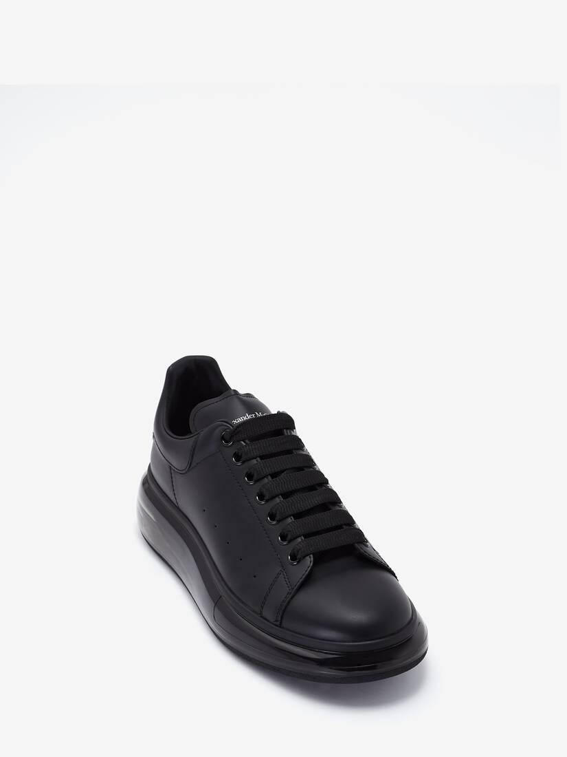 Men's Oversized Transparent Sole Sneaker in Black - 2