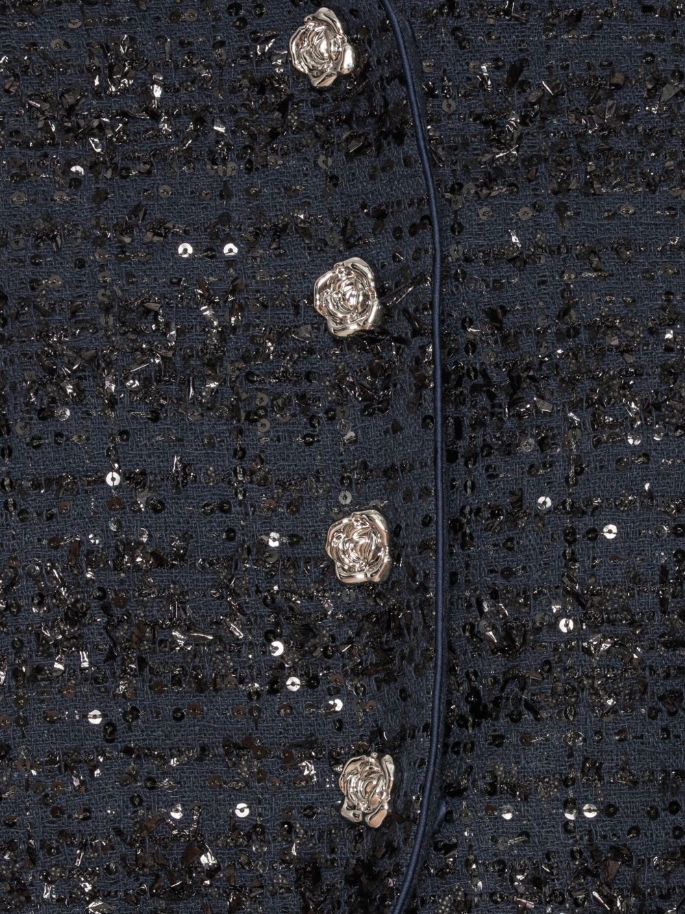 sequin-embellished puff-sleeve jacket - 5