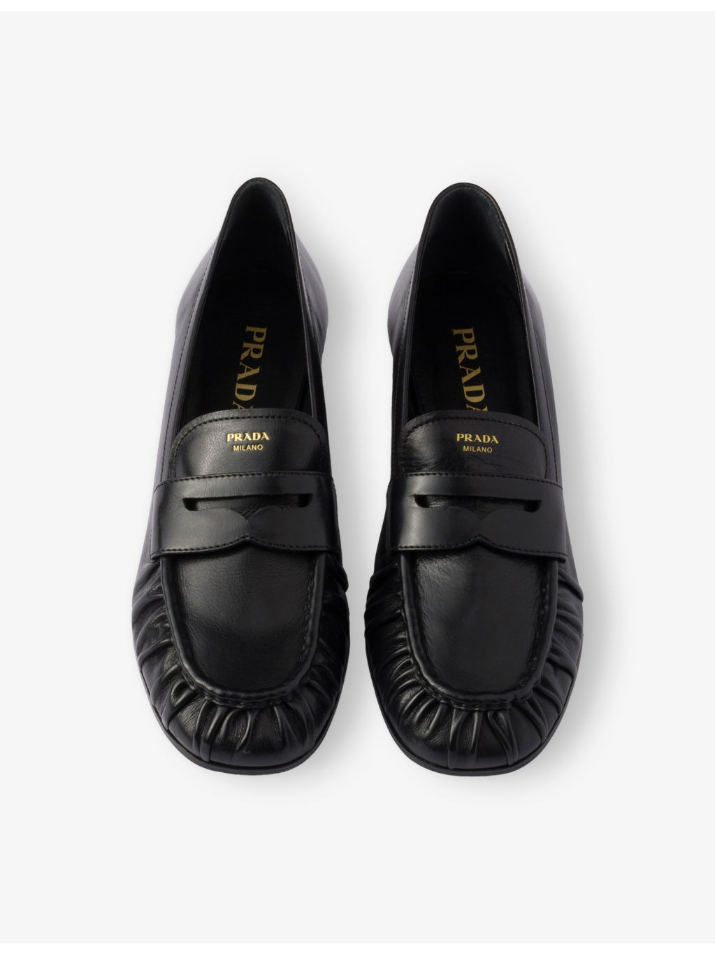 Brand-Foiled Leather Loafers - 2