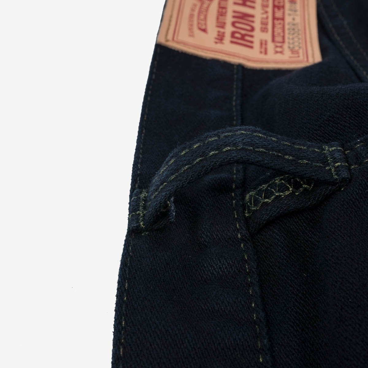 IH-555SBR-14od 14oz Broken Twill Selvedge Denim Super Slim Cut Jeans - Indigo Overdyed Black - 8