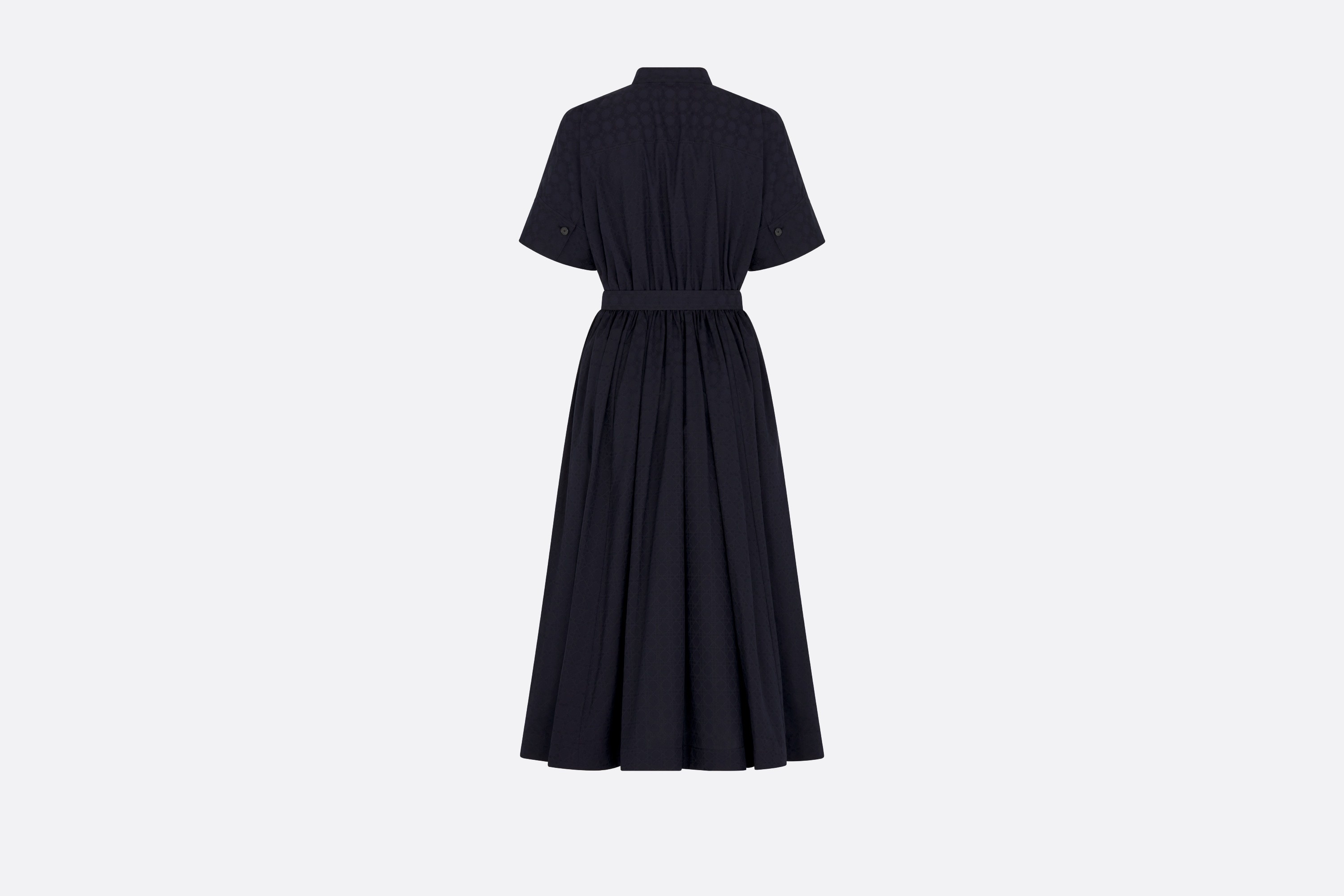 Mid-Length Belted Macrocannage Dress - 2