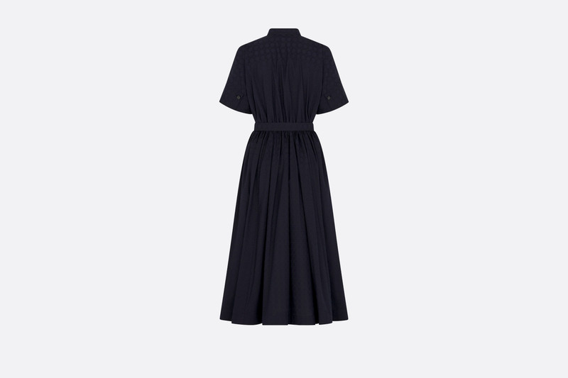 Dior Mid-Length Belted Macrocannage Dress outlook