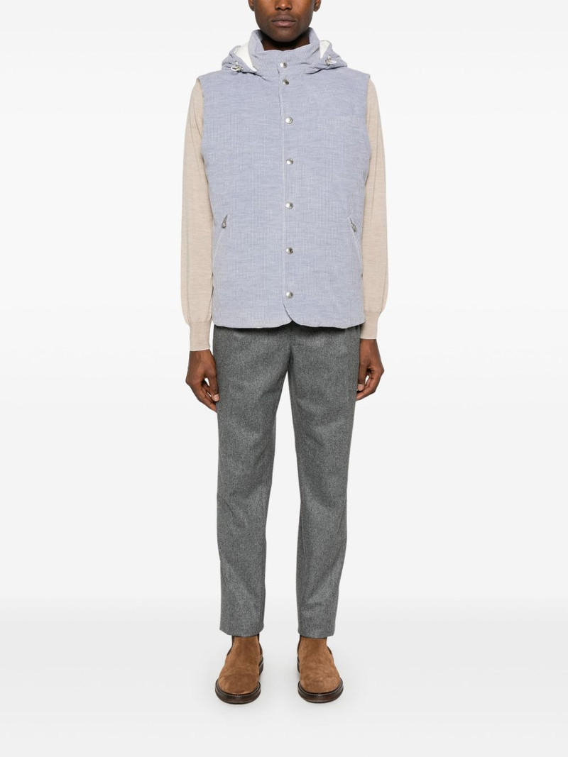 Brunello Cucinelli corduroy down gilet outlook