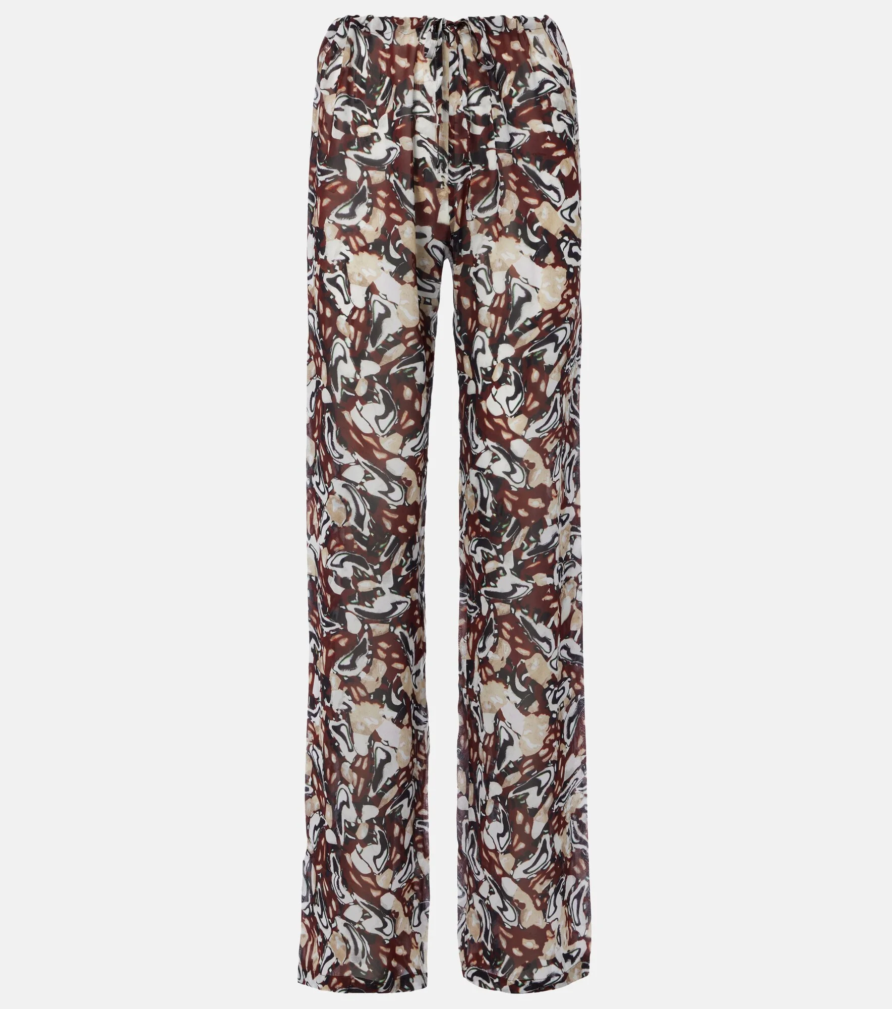 Printed straight pants - 1