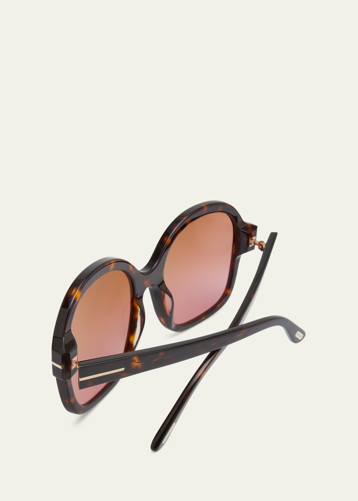 Delphine-02 Round Havana Acetate Sunglasses - 4