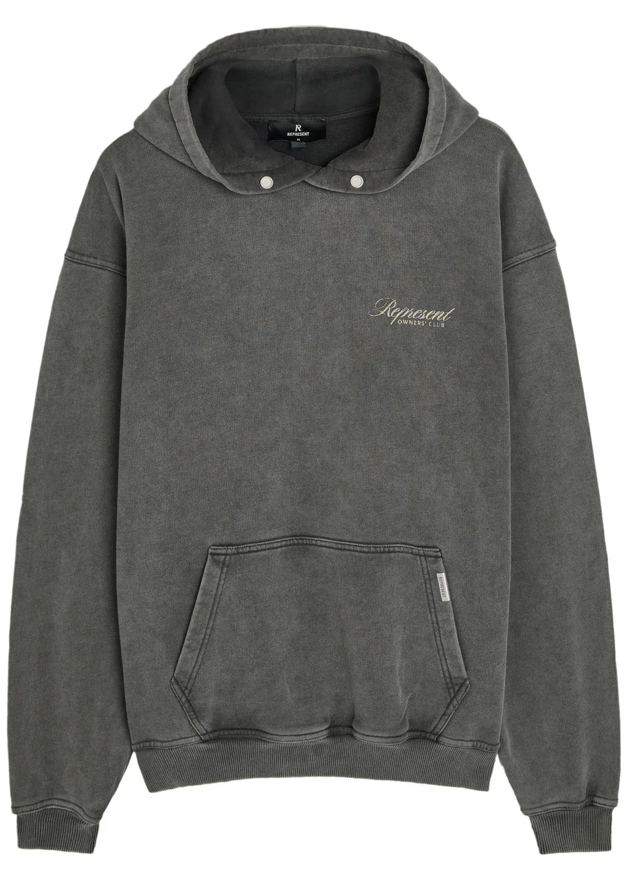 Represent Owners Club Script Hooded Cotton Sweatshirt - 1