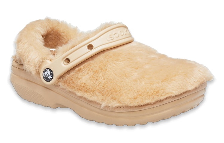 (WMNS) Crocs Classic Fur Sure Clogs 'Chai' 207303-212 - 4